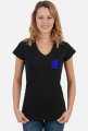 Damski T-Shirt: Samurai Niebieski