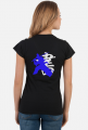 Damski T-Shirt: Samurai Niebieski
