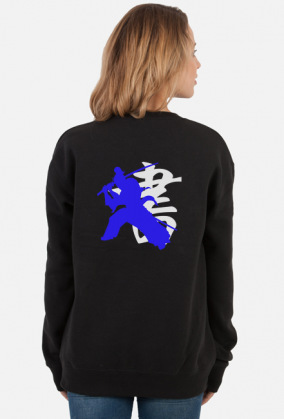 Damski Crewneck: Samurai Niebieski