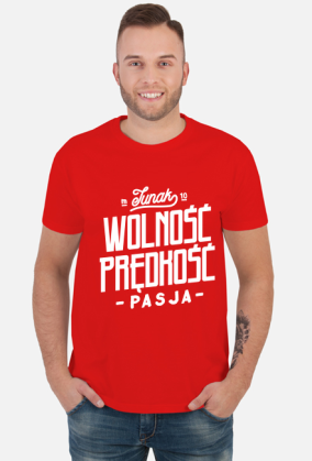 Koszulka Junak m10 dla motocyklisty Wolność Prędkość Pasja