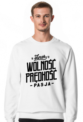 Bluza z napisem dla motocyklistów Junak Wolność Prędkość, Pasja
