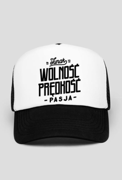 Czapka z daszkiem dla motocyklistów Junak Wolność Prędkość Pasja