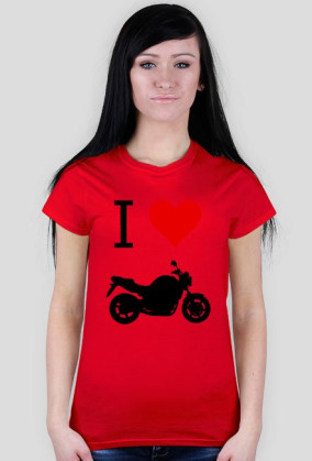 Koszulka I Love Motocykle Damska