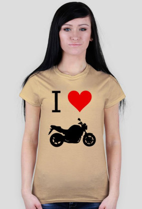Koszulka I Love Motocykle Damska