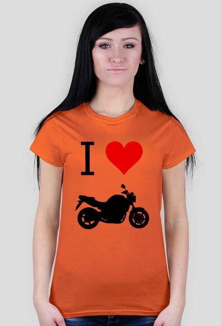 Koszulka I Love Motocykle Damska