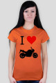 Koszulka I Love Motocykle Damska