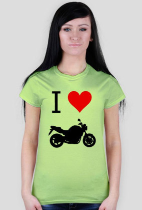 Koszulka I Love Motocykle Damska