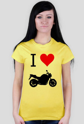 Koszulka I Love Motocykle Damska