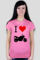 Koszulka I Love Motocykle Damska
