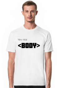 Koszulka T-shirt html BODY tag biała