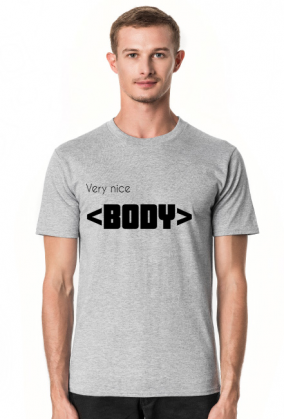 Koszulka T-shirt html BODY tag biała