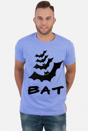 T-shirt męski z ilustracją i napisem "Bat"