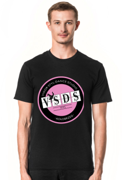 VSDS męska koszulka treningowa różowe logo