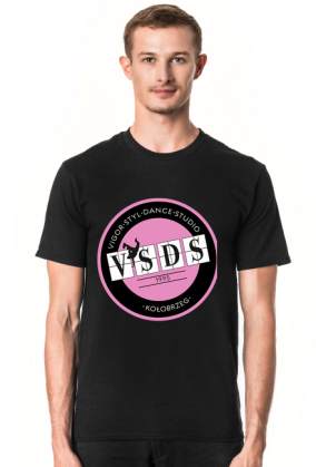 VSDS męska koszulka treningowa różowe logo