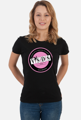 VSDS damska koszulka treningowa różowe logo