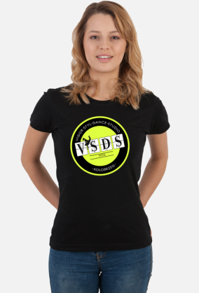 VSDS damska koszulka treningowa żółte logo