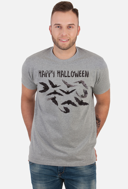 Happy Halloween - koszulka z nietoperzami