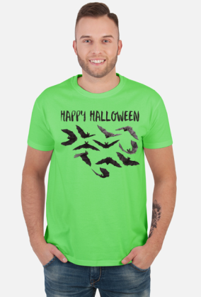 Happy Halloween - koszulka z nietoperzami
