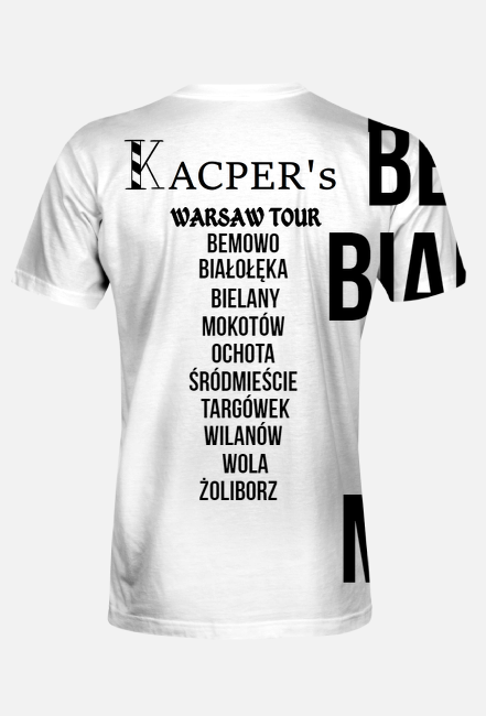Kacper's Warsaw tour koszulka