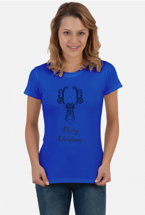 Merry Christmas - damska koszulka z nadrukiem