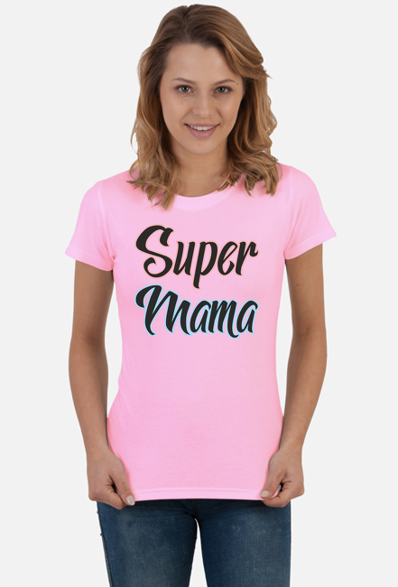 Super Mama - damska bluzka z nadrukiem
