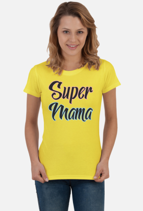 Super Mama - damska bluzka z nadrukiem