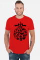 Świąteczna bąbka choinkowa - mikołaj - choinka - zima - śnieg - prezent - święta - Boże Narodzenie - czarny - męska koszulka