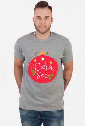 Bombka na choinkę z napisem Cicha Noc - Boże Narodzenie - Święta - męska koszulka