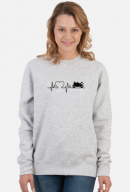 Linia życia - Motocykl (bluza damska klasyczna) cg