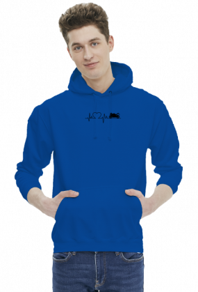 Linia życia - Motocykl (bluza męska kaptur) cg