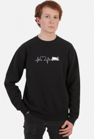 Linia życia - Motocykl (bluza męska klasyczna) jg