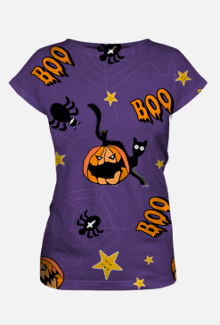 Halloween, kot, dynie, pająki, boo