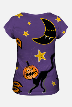 Halloween, kot, dynie, pająki, boo