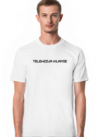 T-Shirt Man Telewizja Kłamie White