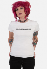 T-Shirt Woman Telewizja Kłamie White