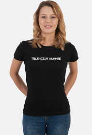 T-Shirt Woman Telewizja Kłamie Black