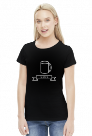 Koszulka "Kawa" damska, czarna
