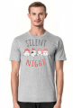 Urocze kotki w świątecznych czapkach. Napis Silent Night - Boże Narodzenie - Wigilia - śnieg - męska koszulka