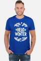 Napis Hello Winter - Boże Narodzenie - Wigilia - choinka - święta - męska koszulka