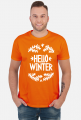 Napis Hello Winter - Boże Narodzenie - Wigilia - choinka - święta - męska koszulka