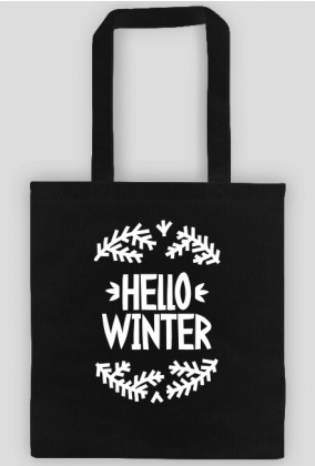 Napis Hello Winter - Boże Narodzenie - Wigilia - choinka - święta - torba