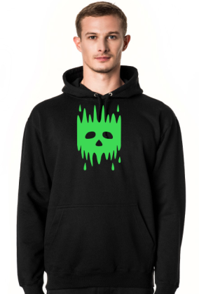 bluza czaszka zielona