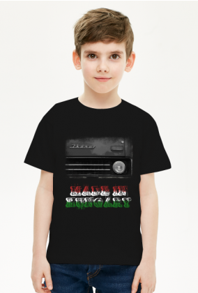 Koszulka dziecięca czarna Made in Hungary