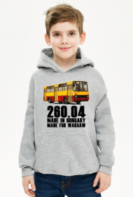Bluza z kapturem dziecięca szara (melanż) 260.04