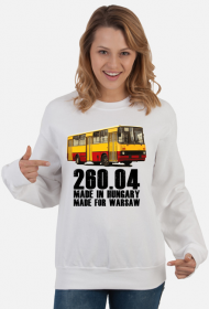 Bluza bez kaptura damska biała 260.04