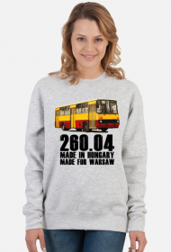 Bluza bez kaptura damska szara (melanż) 260.04