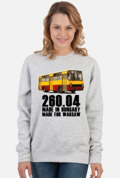 Bluza bez kaptura damska szara (melanż) 260.04