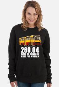 Bluza bez kaptura damska czarna 260.04
