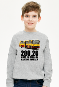 Bluza bez kaptura dziecięca szara (melanż) 280.26