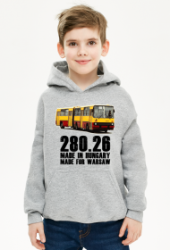 Bluza z kapturem dziecięca szara (melanż) 280.26
